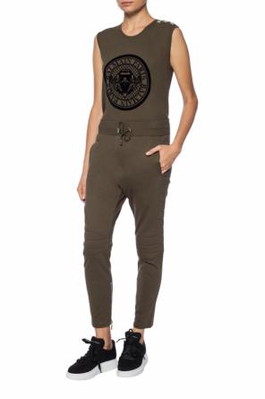 Top z aksamitnym logo, zdjęcie 2 Top z aksamitnym logo od Balmain